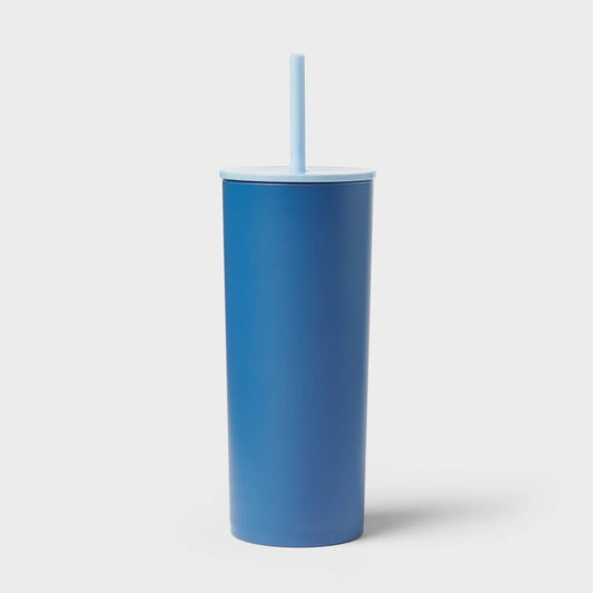 26oz Tumbler with Straw Navy Blue - Sun Squad