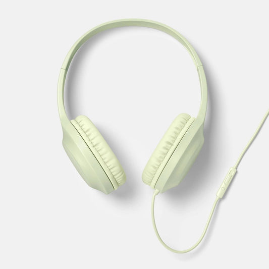 Wired on-Ear Headphones - Heyday  Matcha: Lightweight W/ Mic & 3.5mm Jack