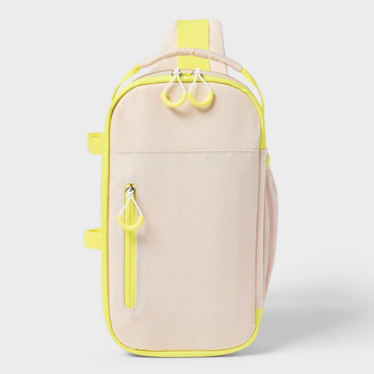 Sun Squad 6 Cans/4.5qt Soft Sided Cooler - Beige with Yellow