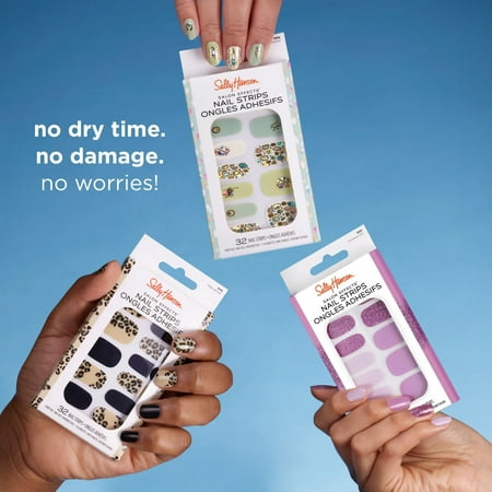 Sally Hansen Salon Effects Nail Strips, Cosmic Blush, 32pcs