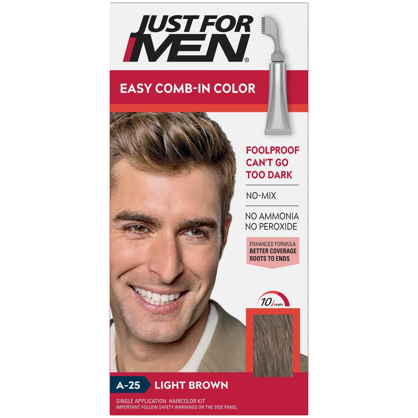 Just For Men AutoStop Hair Color, Light Brown A-25