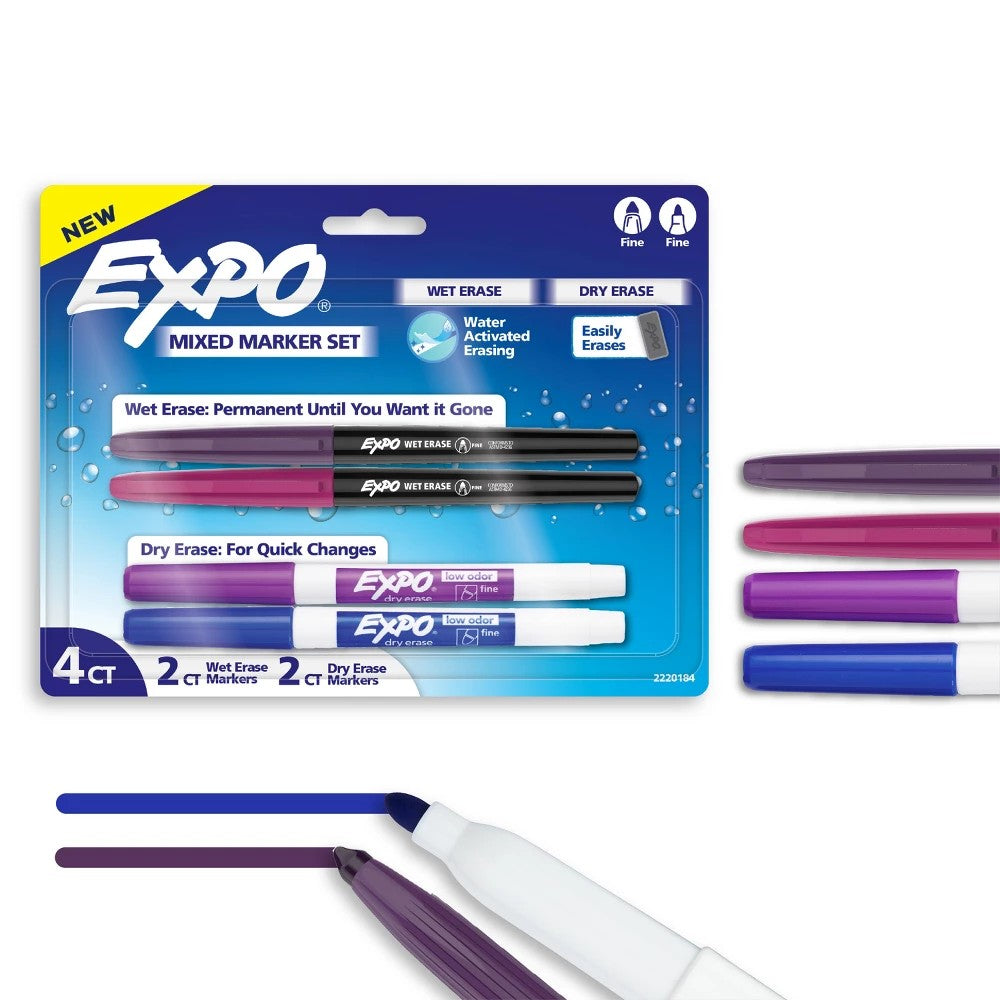 EXPO 4ct Asst Dry Erase Marker (Purple)