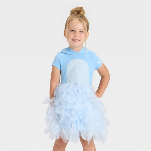 Girls' 3T - Bluey Cosplay Tulle Dress - Blue