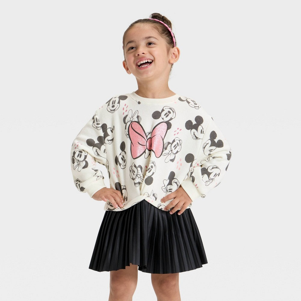 Girls' 2T - Disney Minnie Mouse Leather Dress - Heather Gray