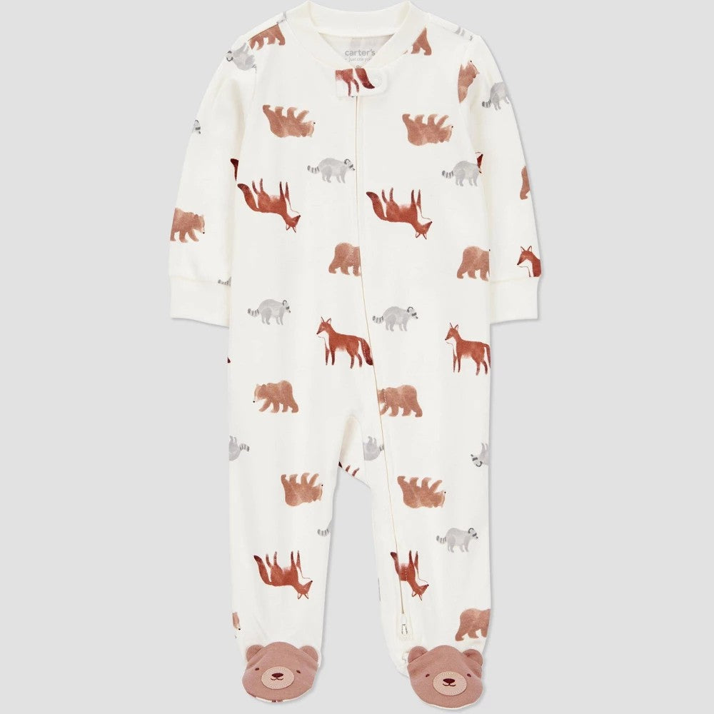 Baby 3M - Carter's Just One You Wilderness Animals Sleep N' Play - Cream
