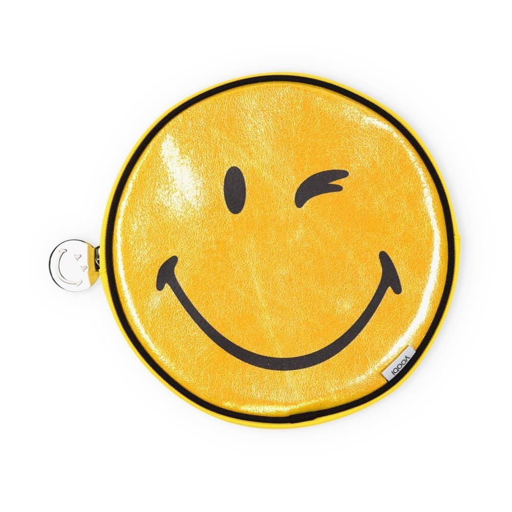 Yoobi SmileyWorld Pencil Pouch Round Yellow Smiley