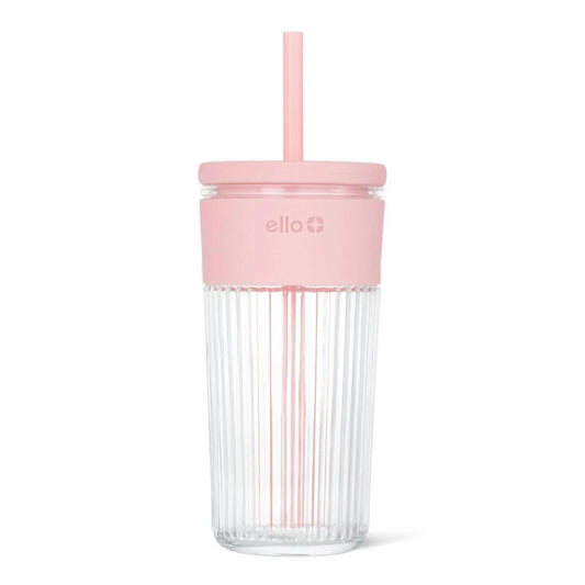 Ello Ava 18oz Straw Tumbler Pink