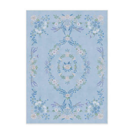 Ruggable 5'x7' Washable Bridgerton Aubrey Hall Garden Area Rug Blue
