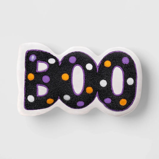 8.5x13 Inch Lit 'Boo' Novelty Shaped Throw Pillow - Hyde and EEK! Boutique