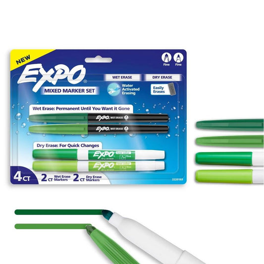 EXPO 4ct Asst Dry Erase Marker (Green)