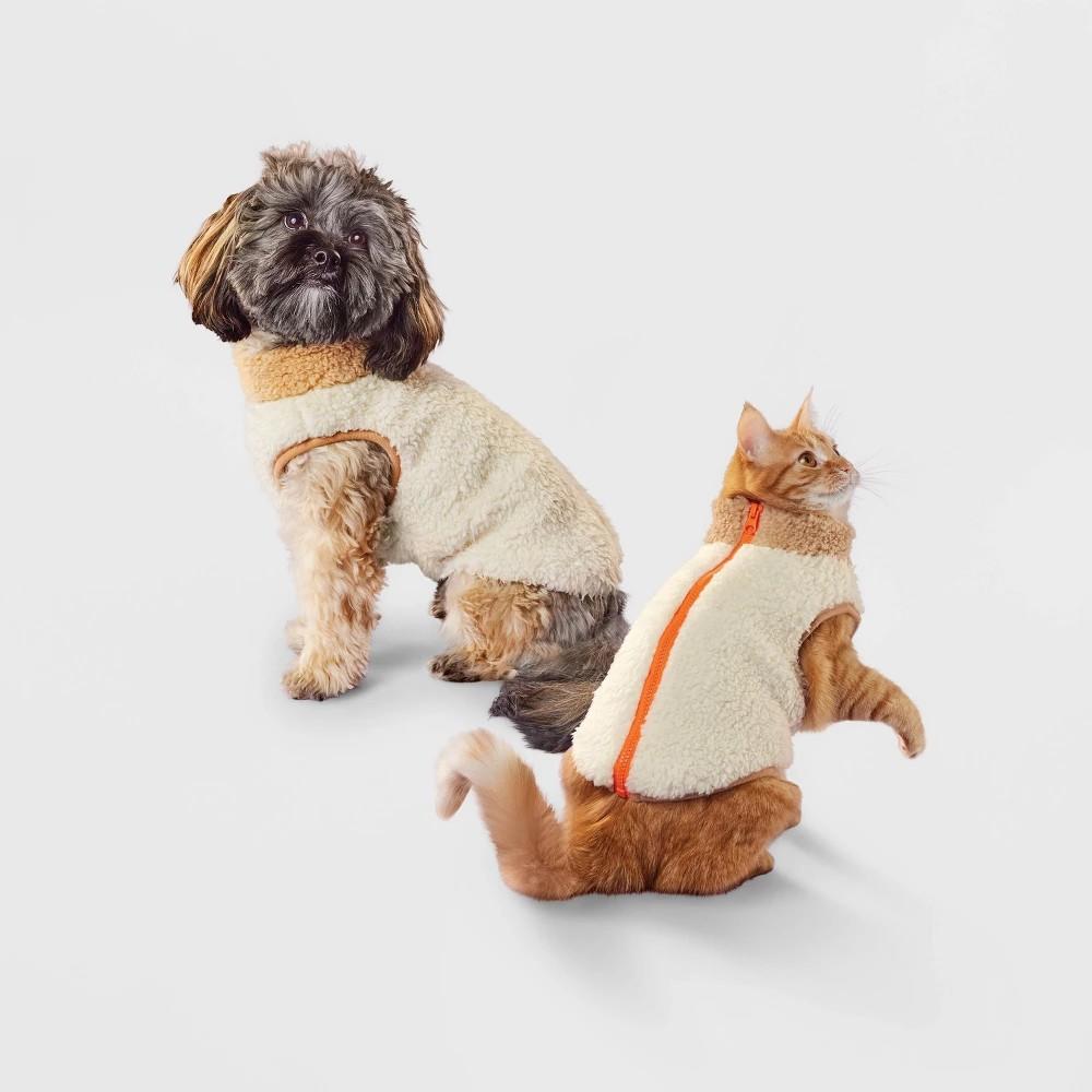 Faux Shearling Cat and Dog Vest - XS