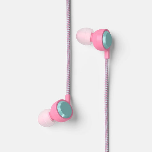Wired Earbuds - Heyday  Candy Pink (Stylized): Built-in Microphone, Silicone Cushions