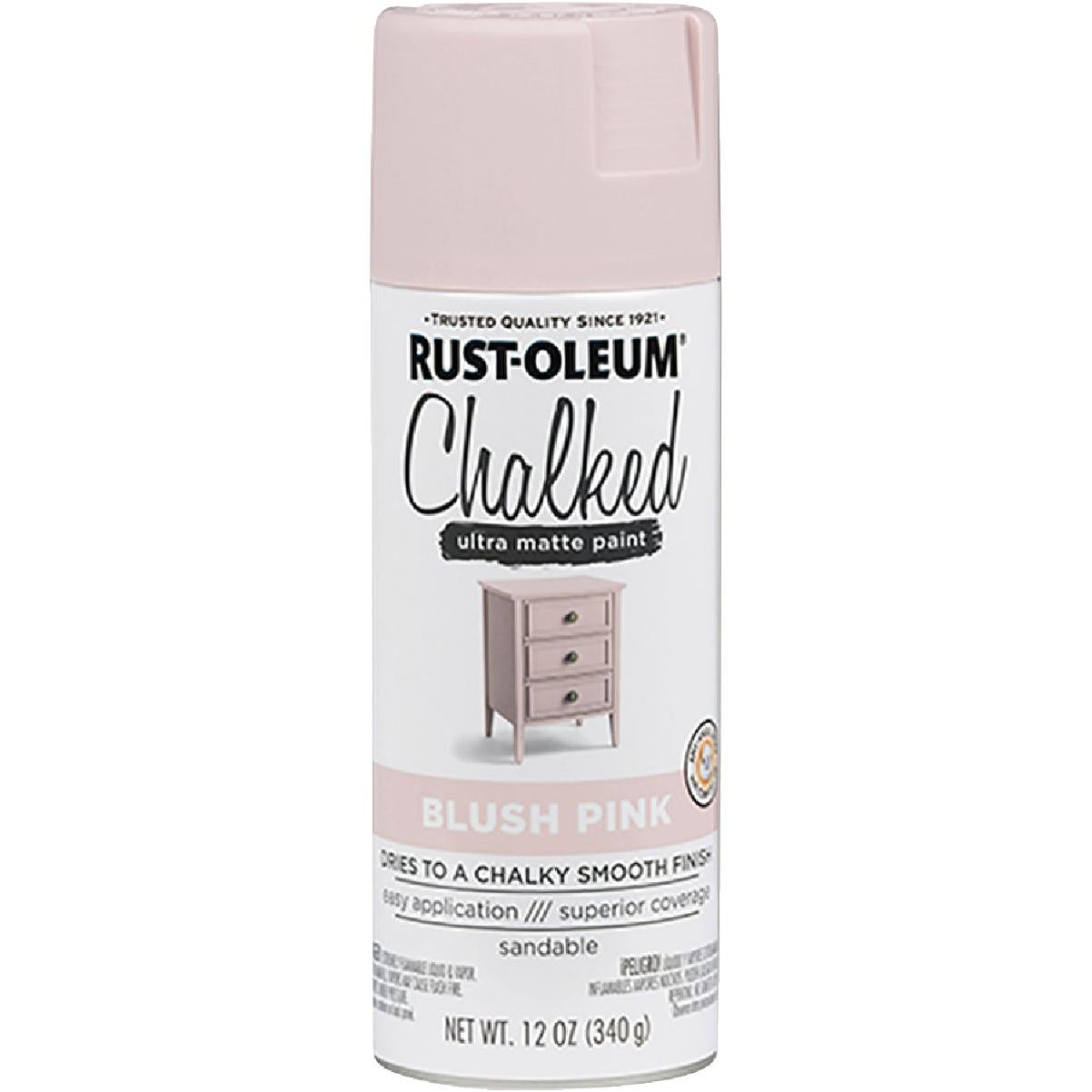 Rust-Oleum Chalked Ultra Matte Blush Pink Spray Paint, 12 Oz