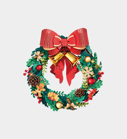 Rolife LED Christmas Wreath 3D Wooden Puzzle 252PCS