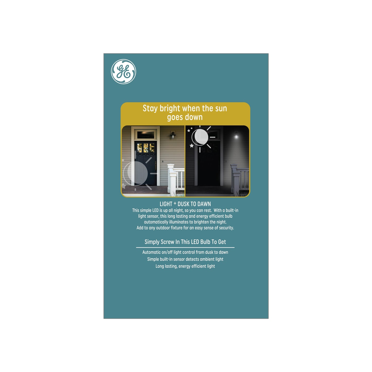 GE LED+ Dusk to Dawn 60-Watt EQ A19 Soft White Medium Base (e-26) LED General Purpose Light Bulb