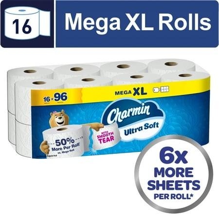 Charmin Toilet Paper Ultra Soft 16 Mega XL Rolls