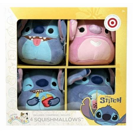 Squishmallows Disney Stitch & Angel Plush 4-Pack