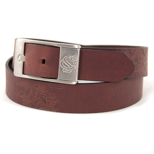 Men's 44 Inch South Carolina Gamecocks Brandish Leather Belt