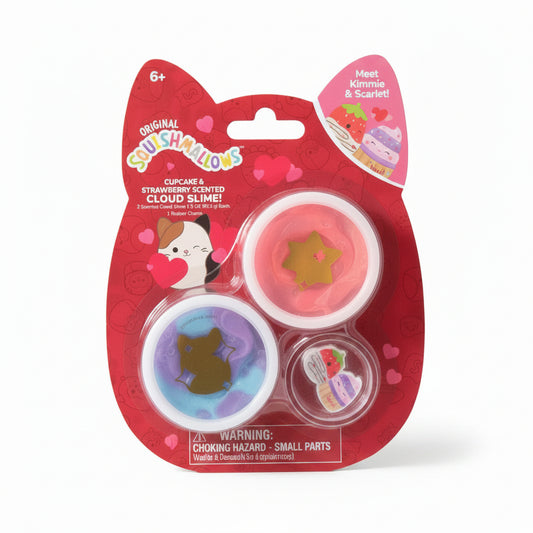 Squishmallows Cupcake & Strawberry Scented Cloud Slime (Color Chosen At Random)