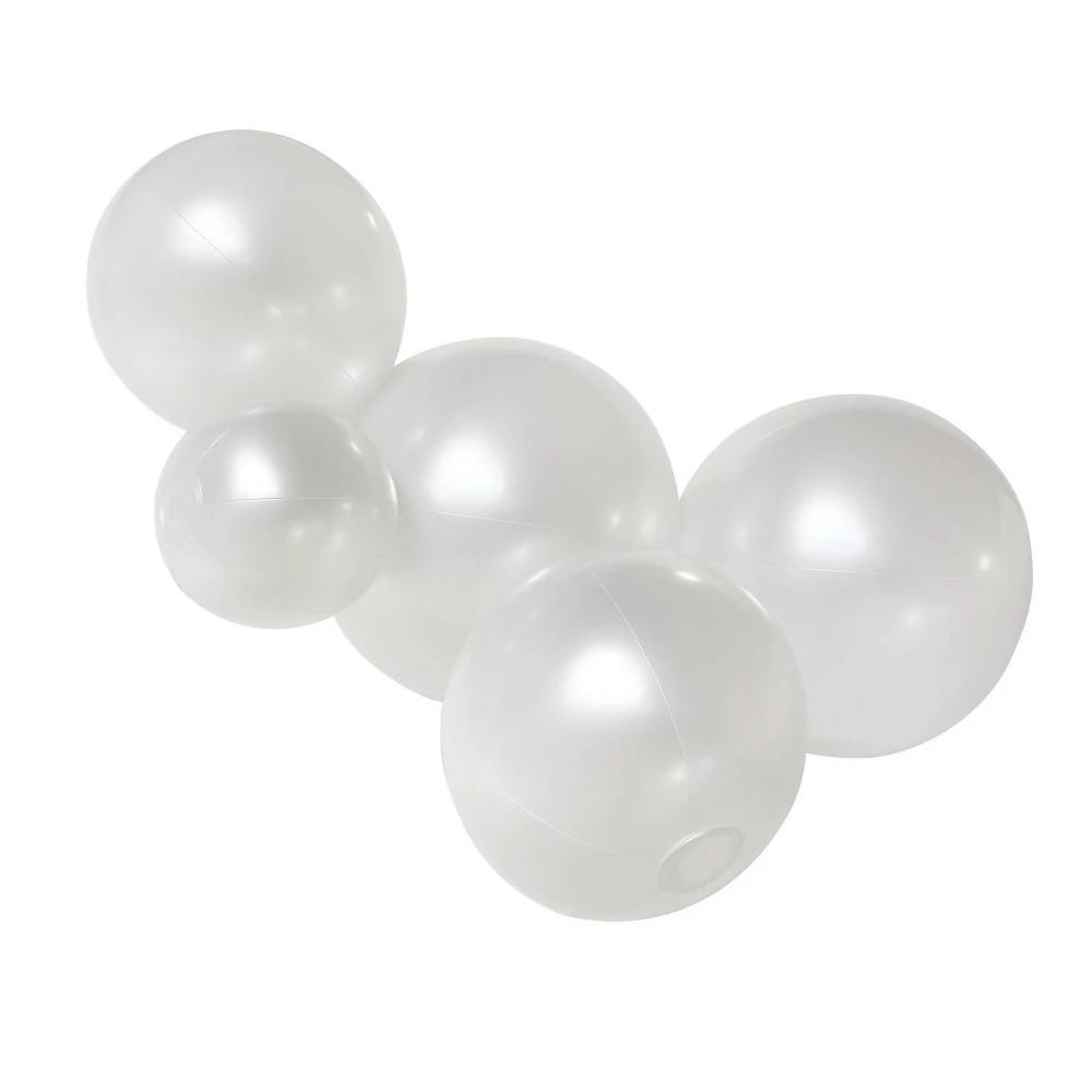Balloon Garland Flowers in White Pearlescent 5ct.