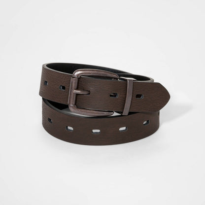 Boys' L Laser Cut Reversible Belt