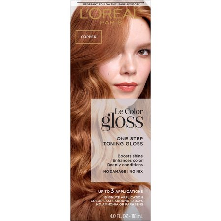 L'Oreal Paris Le Color Gloss In-Shower Toning Gloss, Copper, 4 fl oz