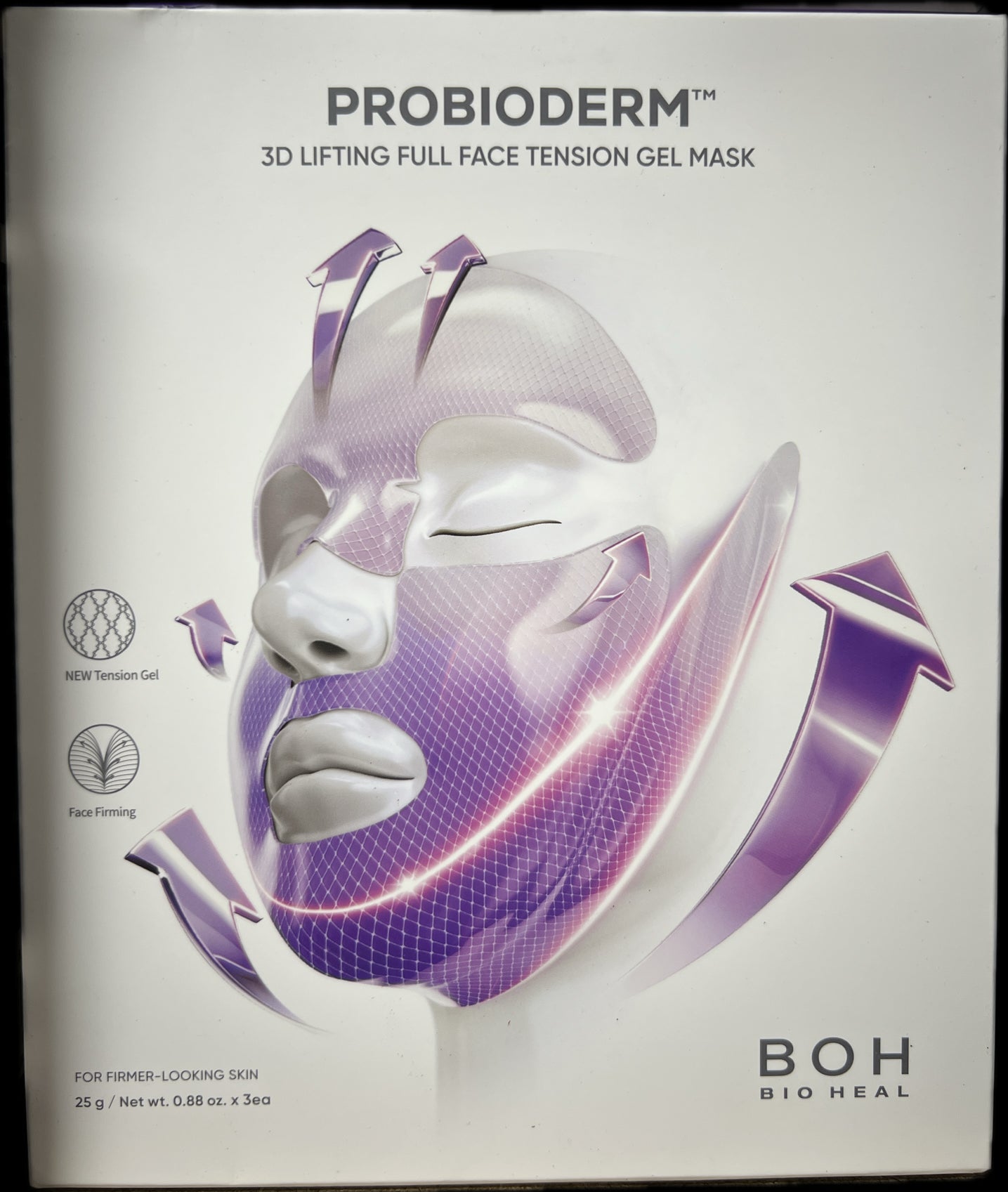 Probioderm  3D Lifting Full Face Tension Gel Mask | NOT a Hydrating Mask   Firming & Tightening for Lifted, Sculpted Skin | 20-Peptide Complex & PDRN for Face Contouring & Jawline Definition **Exp 2027/09/18**