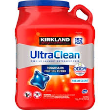Kirkland Signature Pacs Laundry Detergent, Ultra Clean, HE Compatible, Fresh Scent, 152 ct