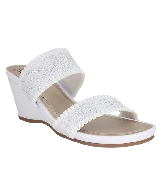 8 Women's Impo  Verbena Memory Foam Stretch Elastic Platform Wedge Sandals