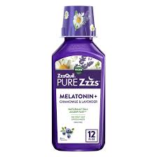 VICKS PURE Zzzs Kidz Liquid Melatonin Sleep Aid for Kids and Children Low Dose Melatonin Berry Flavored 8 oz *Exp 11/25*