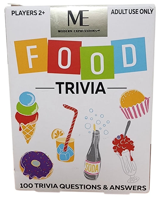 Modern Expressions Food Trivia Card Game, Players 2+, 50 Cards