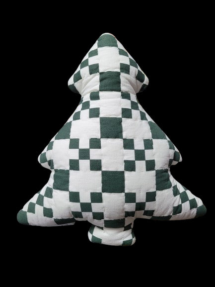 Threshold Decorative Throw Pillow Quilted Tree Green & White
