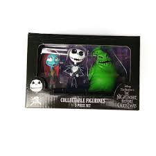 The Nightmare Before Christmas 30th Anniversary Jack Skellington, Sally & Oogie Boogie Man Collectible Figurine 3 Piece Set