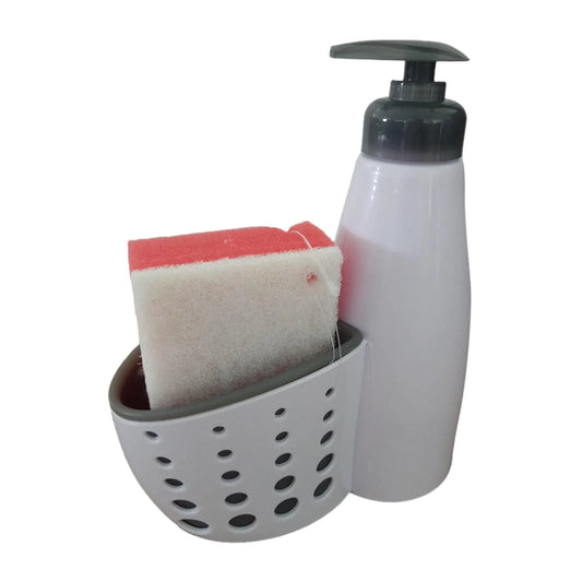 Soap Dispenser With Sponge Holder Sink Counter Top Liquid Hand Soap Dispenser