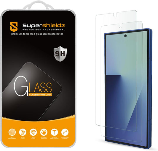 Supershieldz (2 Pack) Designed for Samsung Galaxy Z Fold 7 (Front Screen) Tempered Glass Screen Protector, Anti Scratch, Bubble Free *Packaging May Vary*