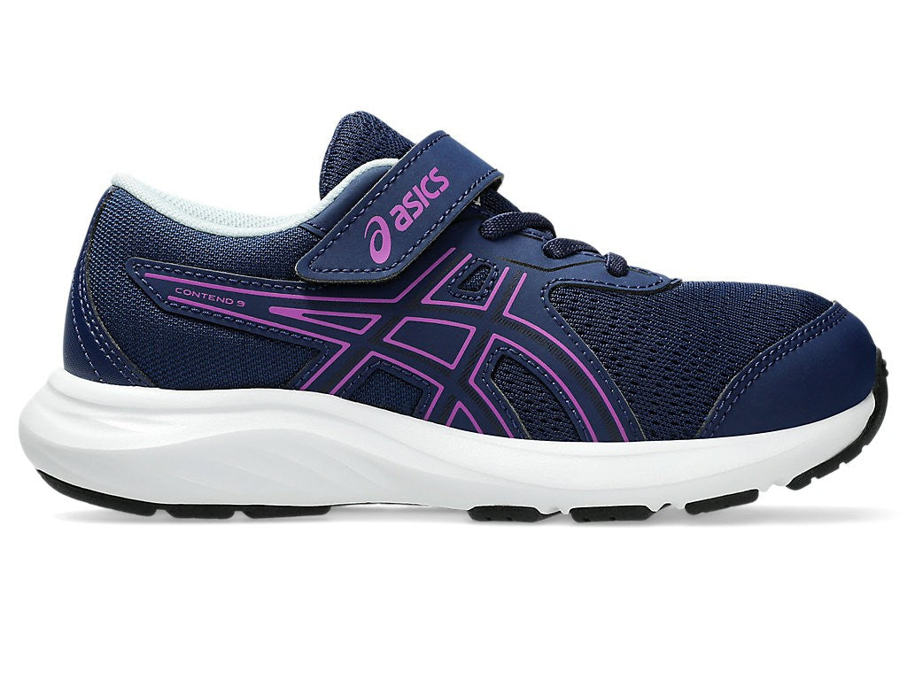 Girls' 2 ASICS Gel Contend 9 Preschool Kids' Shoes Blue Bold Magenta