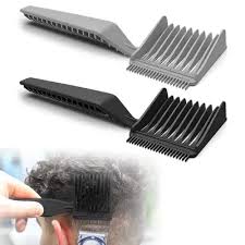 2 Pack Fade Friend Haircut Combs & Silicone Hair Cutting Guide Professional Hair Cutting Combs *Color May Vary*
