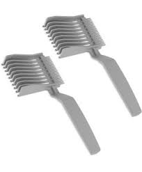 2 Pack Fade Friend Haircut Combs & Silicone Hair Cutting Guide Professional Hair Cutting Combs *Color May Vary*