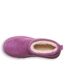 Women's 11 Bearpaw Super Shorty Suede Winter Boots Hypnotic Violet