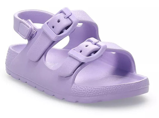 Girls' XL 11/12 Toddler Jumping Beans EVA 2-Band Sandals Lavender