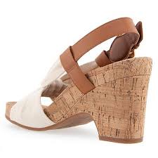 Women's 8 M Aerosoles Miki Wedge Sandals - Natural Beige