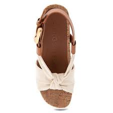 Women's 8 M Aerosoles Miki Wedge Sandals - Natural Beige