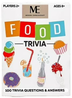 Modern Expressions Food Trivia Card Game, Players 2+, 50 Cards