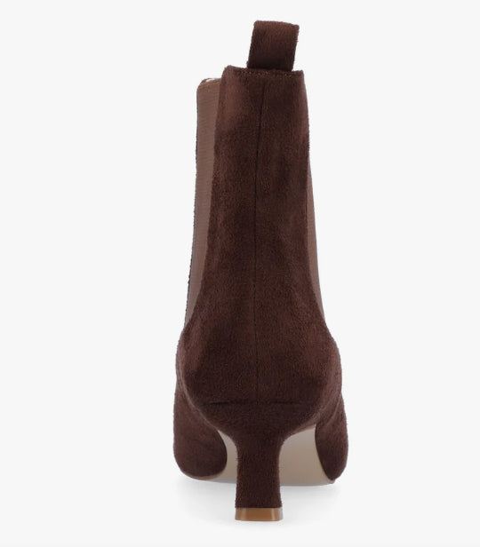 Women's 8 Journee Collection Tenlee Tru Comfort Foam Ankle Boots Faux Suede Brown