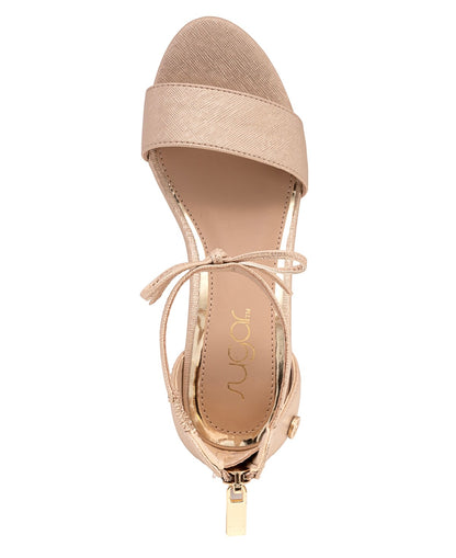 Girls' 5 Sugar Little and Big Girls Elizabeth Open Toe Dress Heel - Champagne *Damaged Box*