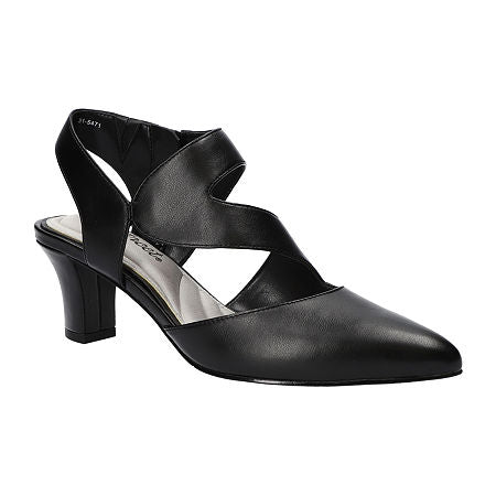 Women's 6 M Easy Street Venue Asymmetrical High Heels Black