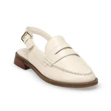 Women's 9 Sonoma Goods For Life Gatsyn Slingback Loafers White *Box Missing Lid*