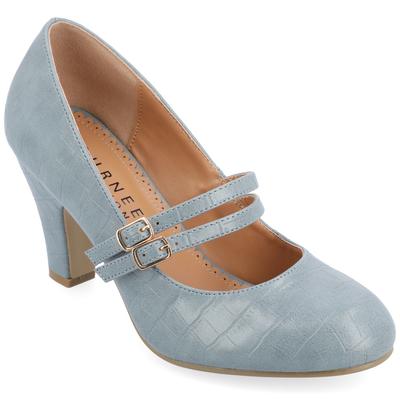 Women's 6 M Journee Collection Windy Mary Jane High Heels Blue