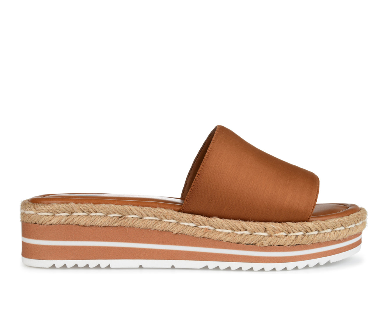 Women's 8 M Journee Collection Rosey Espadrille Slide Sandals Tan