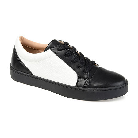 Women's 6 Journee Collection Lynz Comfort Foam Sneakers - Black & White